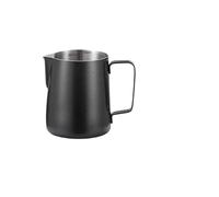 2pcs Stainless Steel Milk Frothing Pitcher with Measurement Mark and Latte Art Pen Handheld Latte Art Making(Black-600ML-set)