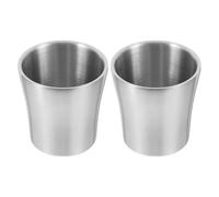 2pcs Stainless Steel Mouthwash Cup 180ml 6oz Single Walled Tumbler