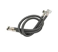 2Pcs Stainless Steel Nylon Braided Tube Pipe Hose Silicone Plumbing Thermoresistant Tap Basin Faucet Sink Kitchen Bathroom G1/2