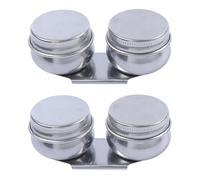 2Pcs Stainless Steel Oil Painting Palette Cups with Screw Lid, Design for Mixing and Storing Paint, Portable and Reusable