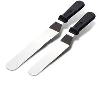 2pcs Stainless Steel Palette Knife Baking, Professional Cake Spatula for Icing, Thickened Offset Spatula(6 and 8 inch)