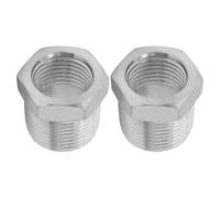 2pcs Stainless Steel Pipe Reducer Bushing 3/4 Inch Male Npt to 1/2