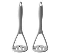 2pcs Stainless Steel Potato Ricer Tool, Manual Masher with Lemon Squeezer | Nylon Head, Silicone Grip, Smooth Edges, Presses Cauliflower and Food for Kitchen Cooking