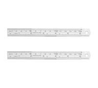 2PCS Stainless Steel Ruler, 15cm Measuring Rulers, Double-Sided Cm Or Inch, Measure Stationery Ruler for Machine-Made Glass Making School and Office Measuring