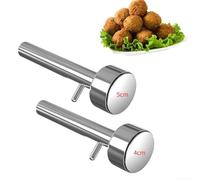 2pcs Stainless Steel Scoop Spoon for Falafel and Meatballs - Nonstick Coating for Kitchen Aid 4cm 5cm Sizes