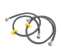 2pcs Stainless Steel Sink Hose Braided Faucet for Hot and Cold Water | Flexible Burst Resistant Line, Works Hard Water, for Plumbing Repair, Kitchen Sinks, Dishwasher