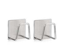 2Pcs Stainless Steel Sponge Holder for Kitchen Sink - Sponge Caddy Organizer, Wall or Surface Mount, Drainage Holes, Clutter-Free Kitchen Holder Storage