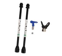 2PCS Stainless Steel Spray Extension Rod G7814 with Protective Tip Guard for Wall Coating and Industrial Maintenance (Black)