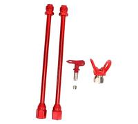 2PCS Stainless Steel Spray Extension Rod G7814 with Protective Tip Guard for Wall Coating and Industrial Maintenance (Red)