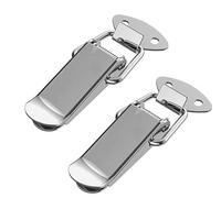 2pcs Stainless Steel Spring Draw Toggle Latch Clamp Clip Silver Hasp Wooden Box Buckle(A 304 Stainless Steel 59mm)