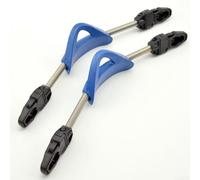 2pcs Stainless Steel Spring Fin Straps for Scuba Diving, Non-Slip 304 SS Bungee Replacement with EPDM, Compatible with Most Mares Fins, Blue(S blue)