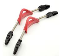 2pcs Stainless Steel Spring Fin Straps for Scuba Diving, Non-Slip 304 SS Bungee Replacement with EPDM, Compatible with Most Mares Fins, Blue(S red)