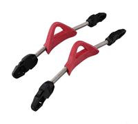 2pcs Stainless Steel Spring Fin Straps for Scuba Diving, Non-Slip 304 SS Bungee Replacement with EPDM, Compatible with Most Mares Fins, Blue(M red)