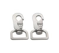 2pcs Stainless Steel Spring Hook Rope Clips for Pet Training, 30MM | Durable stainless steel construction ideal for dog control and outdoor use for large dogs