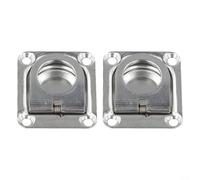 2PCS Stainless Steel Spring Loaded Pull Handles for Ring Lift Floor For Hatch Suitable for Boats and tional Vehicles with Flush Mount Design