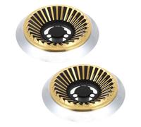 2pcs Stainless Steel Stove Diffuser for Gas Stove and Wok | Golden Finish, Universal Fit, Even Heat Distribution, Easy Installation, Enhanced Safety
