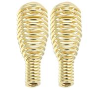 2pcs Stainless Steel Stove Spring Handle Grip with Spiral Tower Shape | Heat-diffusing Drum Shaped Springs Prevent Burns, Stylish Polished Finish, for Bbq Pit and Outdoor Grill Use