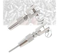 2PCS Stainless Steel Swageless Fork Terminal for 3mm 4mm 5mm 6mm 8mm Wire Rope, Marine Grade Quick Installation Cable DIY Fitting, Wire Rope Clips(4mm)