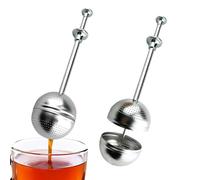 2Pcs Stainless Steel Tea Ball Strainer, Long Handle Tea Infuser Filter for Loose Tea, Reusable Fine Mesh Tea Diffuser for Cup and Teapot