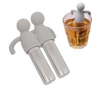 2PCS Stainless Steel Tea Infuser, Cute Loose Leaf Tea Strainer for Teapots, Cups, Mugs - Brewing & Steeping (Grey)