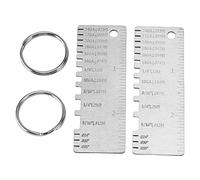2pcs Stainless Steel Thickness Gauges Professional Standard Metal Sheets Welding Gauge for Wire Diameter Check Size Accurate Data Clear Scale Rust Proof Anti Bending Thickened Design