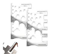 2PCS Stainless Steel Thread Gauge,Double-Sided Bolt & Nut Thread Gauge Card,Metric and Imperial Screw Measuring Tool,High Precision Thread Pitch Gauge,Bolt Size Chart Finder for Engineers