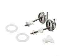 2pcs Stainless Steel Toilet Seat Fixing Hinges with Adjustable Nylon Washers, Back to Wall Replacement Fittings Compatible with Most WC Covers, Easy to Install Bathroom Hardware -Set