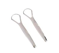 2pcs Stainless Steel Tongue Cleaners Scraper Tools Metal Scrapers