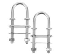 2pcs Stainless Steel U Bolt Hardware 8mm Thickness Polished Finish | Heavy-load Tie-down for Transoms and Lifting Eyes, Corrosion Resistant for Salt Water Use, Universal Compatibility