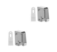 2pcs Stainless Steel Wardrobe Door Catch Push to Open Self Rebounding | Closet and Wardrobe Doors, Silver Finish, Bead Buckle Style, Modern Sleek Hardware for Cabinet Use