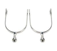 2Pcs Stainless Steel Western Spurs with Rolling Ball, Safe and Durable Women Horse Spurs, Suitable for Farms and Ranches