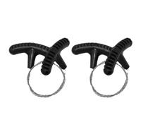 2pcs Stainless Steel Wire Saw with Plastic Handles, 27.5-Inch Emergency Survival Rope Saw for Camping Hiking, Pocket-Sized Cutting Tool (Black)