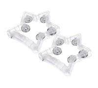 2pcs Star Flashing Tambourine LED Light up Handheld for Adults