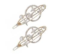 2pcs Star Rhinestone Barrette Alloy Hair Clip for Women