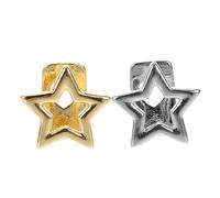 2pcs Star Shaped Copper Grills for Women and Men Fashion | Comfortable Fit, Lightweight Build, Easy to Clean, Suitable for Parties and Nighttime Entertainment Venues