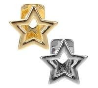 2pcs Star Shaped Copper Tooth Grills Fashion Jewelry | Men and Women, Easy to Clean, Comfortable Fit, Cosplay and Performance Use