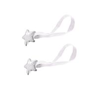 2pcs Star Shaped Magnetic Curtain Tiebacks Silver Acrylic Holdbacks