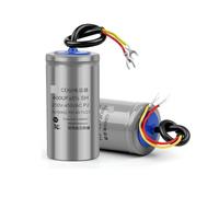 2Pcs Starting Capacitor 450V 50/75/100/150/200/250/300/350/400UF electronic starter Starting Capacitor electronic starter Run CZAOINCU(150UF Gray)
