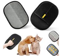 2Pcs Static Pet Hair Removal Glove, Washable Happier Doggo Pet Hair Removal Glove, Reusable Dual-Sided Grooming Gloves for Cat and Dog Washing Deshedding, Suit for Bed Sofa Carpet Clothing Sheets