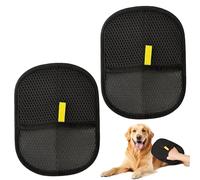 2pcs Static Removal Gloves Pet Hair,Electrostatic Pet Hair Remover Glove Double Sided Reusable Pets Dog Cat CleaningGrooming Tool Antistatic Comfy Fur Away Glovers for Dogs Cats Bathing Deshedding