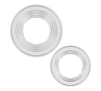 2Pcs Steamer Ring Adapter for Bamboo Steamers Stainless Steel Steaming Ring Pressure Cooker Canning Rack Cooking Adapter Ring Steamer Shelf Steam Rack for Kitchen Bakery Restaurant
