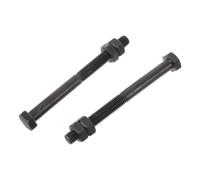 2pcs Steel Excavator Bucket Pin Bolt 10x105mm with Lock Washer | Black Finish, Seamless Installation, Secure Fastening, Strict Tolerance Control, for Heavy Duty Mining Sites