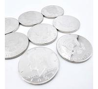 2Pcs Steel Half Dollar Magic Tricks Pure Iron Made Can be Attracted by Magnet Close-up Coin Magic Accessories Mentalism Props