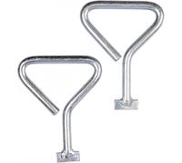 2pcs Steel Manhole Cover Lifting Keys - Heavy Duty T-Shaped Drain Lid Lifting Tools - Durable Hardened Steel Manhole Cover Keys for DIY, Workshops, and Professional Use