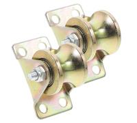 2pcs Steel Pulley Wheel, Track Alignment Guide | Sturdy Metal Construction, Special Narrow Groove, Square Tube Profile, Bearing Design, Prevents Derailment, for Balconies