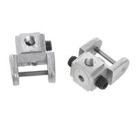 2Pcs Steel Scroll Cutter Clamps Heavy-Duty Pinless Conversion Adapters with Secure Screw for Woodworking Hacksaw Adapter Upper Lower Clamp