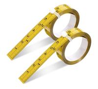 2Pcs Steel Self-Adhesive Measuring Tape, 78 Inch/200 cm Imperial and Metric Scale Sticky Measure Ruler Right to Left Workbench Ruler for Woodworking, Saw, Drafting Table (Yellow)