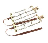 2pcs Steel Snow Tire Chains for Cars Suvs and Trucks, Reusable | Silver Nylon Components, Universal Fit, Quick Roadside Installation, Suitable for Icy Roads and Emergency Traction Needs