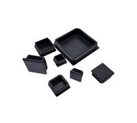2Pcs Steel square pipe plug Furniture Leg plug Anti Slip Feet Protector Pad tube cap plug cap Black plug IDGTTLDF(80x80mm)