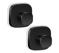 2PCS Steel Suction Cup Hooks Wall Mount Punch Strong Suction Towel Rust-Proof Square Cup Rack Hanging